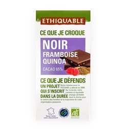 Dunkle Schokolade Himbeere Quinoa BIO 100 g