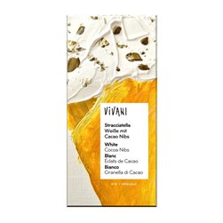 Chocolate Stracciatella-Weiße Schokolade mit Kakaostückchen Bio 80 g Vivani