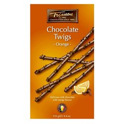 Chocolate Twigs Orange 125g.
