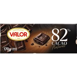 CHOCOLATE VALOR NEGRO 82% 170 GRS