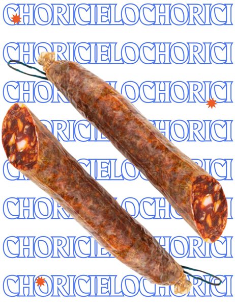 Choricielo tranché | Chorizo 100 % ibérique nourri au gland | 10 sachets de 50 g-izquierda