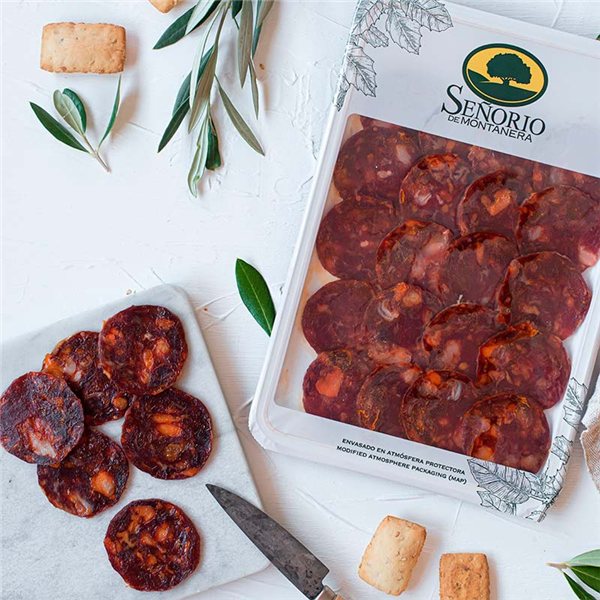 100% Iberian chorizo, sliced Señorío de Montanera-trasera