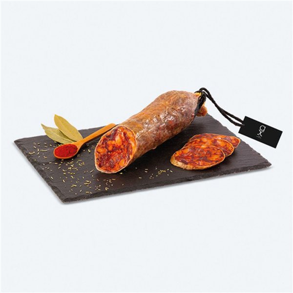 Chorizo de Bellota 100% Ibérico Cular Alta Expresión loncheado, COVAP-trasera