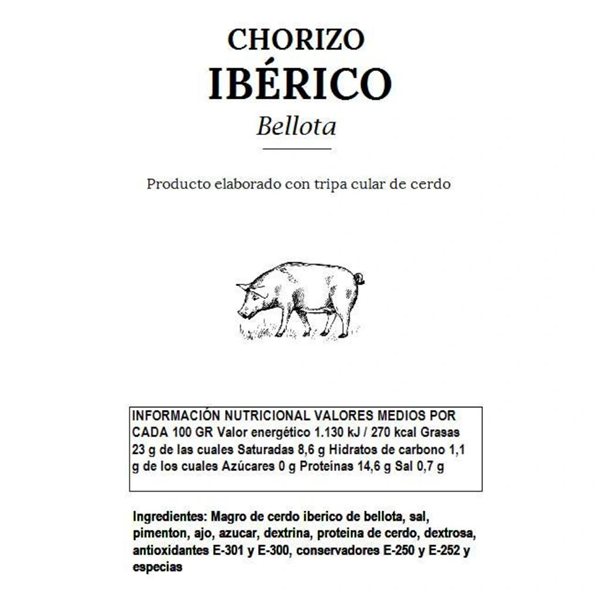Chorizo ibérico de bellota-detalle