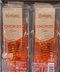 Chorizo Vela Extra Eliges 240g se traduce al alemán como:

Chorizo Vela Extra Eliges 240g (Los nombres de productos suelen mantenerse en su idioma original).