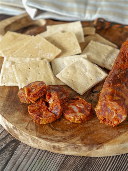 Chorizo vela ibérico pieza 250g.-detalle