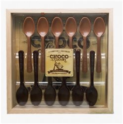 Schokoladen- und Milchschokoladenlöffel