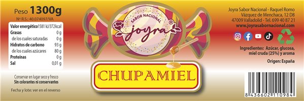ChupaMiel - 1,3 kg. 

Honiglutscher - 1,3 kg.-trasera