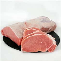 Fresh loin strip, approximately 400 grams.