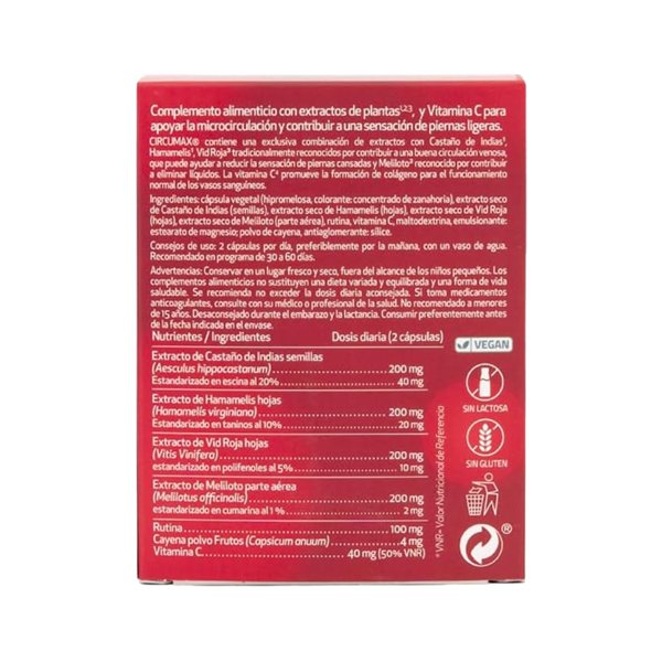 Circumax Light Legs 60 vegcaps Vaminter-trasera