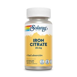 Citrate de Fer - Iron citrate 25mg 60 gélules Solaray
