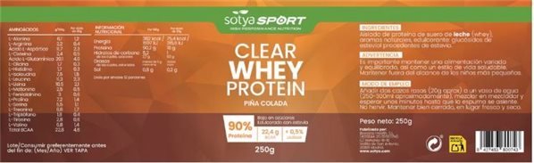KLARES WHEY-PROTEIN PIÑA COLADA 250 g-lateral