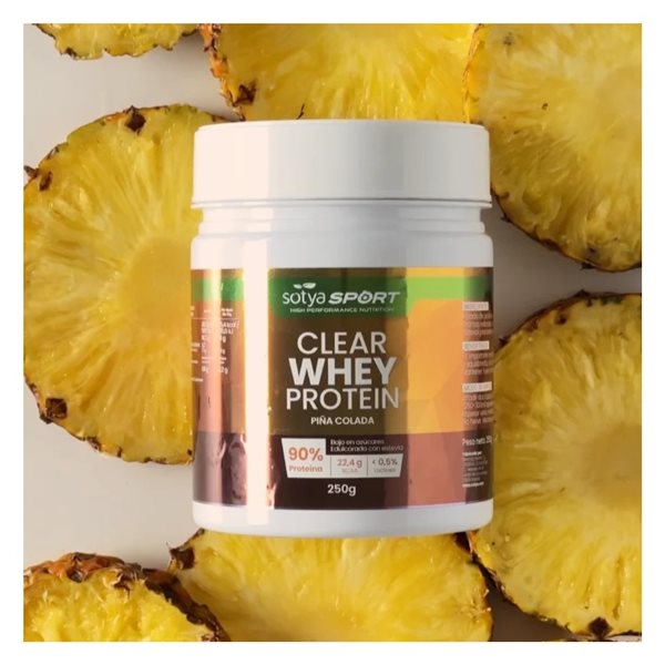 Klares Whey-Protein Ananas-Kokosnuss 250g von Sotya SPORT.-lateral