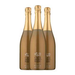 Clos Montblanc Brut Nature Cava Dorado Reserva Bio — Biológico 75 cl Vegano Espumoso Blanco (Caja de 3 unidades)