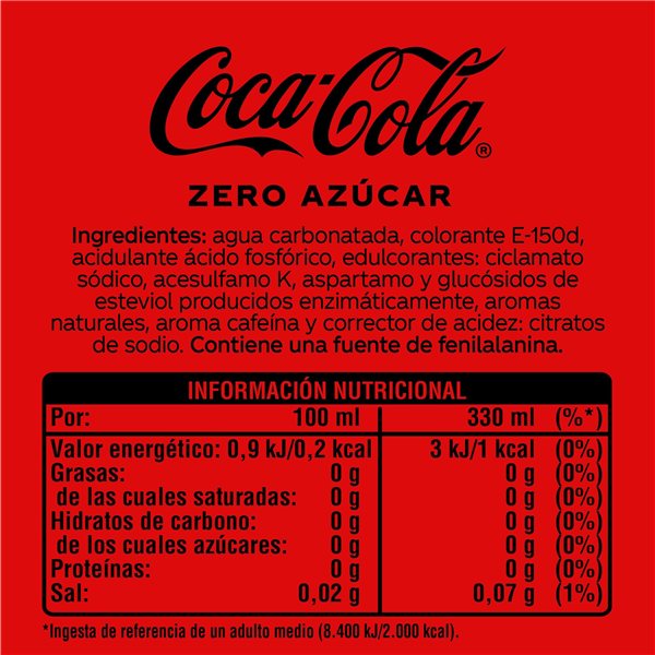 Coca Cola Zero unidad (envío solamente comunidad de Madrid)-detalle