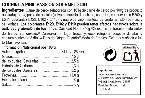 Cochinita Pibil  840gr-detalle