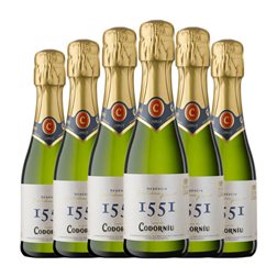 Codorníu 1551 Brut Nature Cava Joven Botellín 20 cl Espumoso Blanco (Caja de 6 unidades)