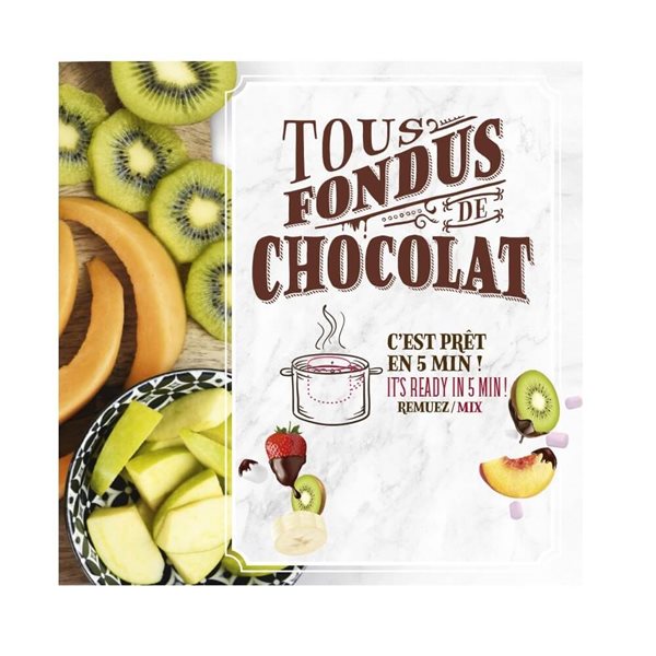 Coffret kit fondue chocolat - Le Comptoir de Mathilde 390g-lateral