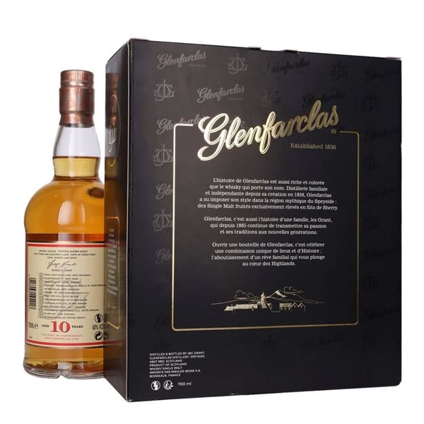 Geschenkset Whisky Glenfarclas 10 Jahre + 2 Gläser 70cl-detalle
