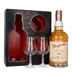 Geschenkset Whisky Glenfarclas 10 Jahre + 2 Gläser 70cl