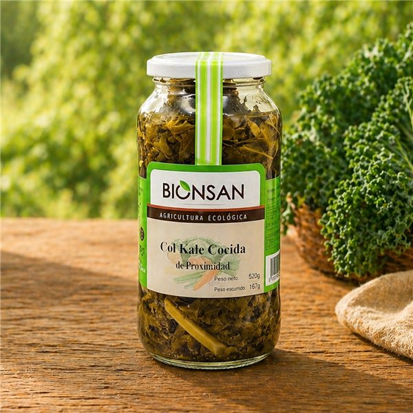 Chou Kale Cuit Écologique de Proximité 520g-izquierda