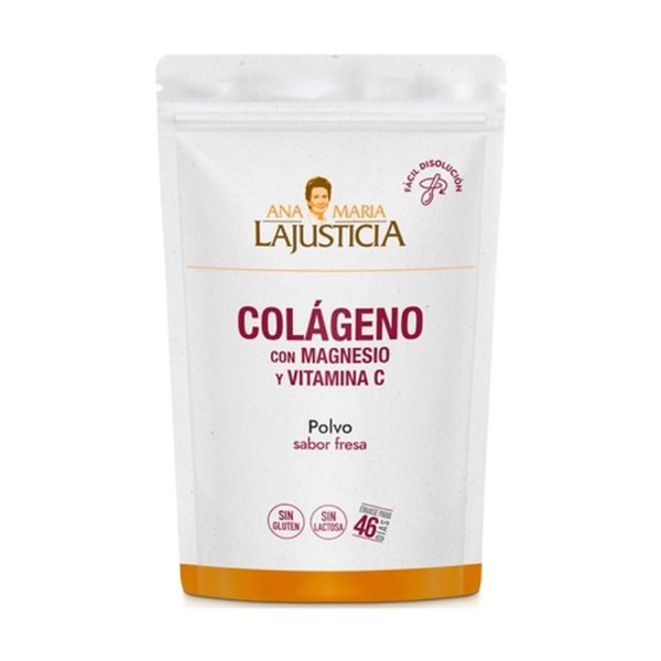 Collagen with magnesium + vitamin C (strawberry) 350g Ana Maria Lajusticia-detalle