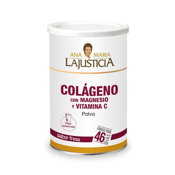 Collagen with magnesium + vitamin C (strawberry) 350g Ana Maria Lajusticia-lateral
