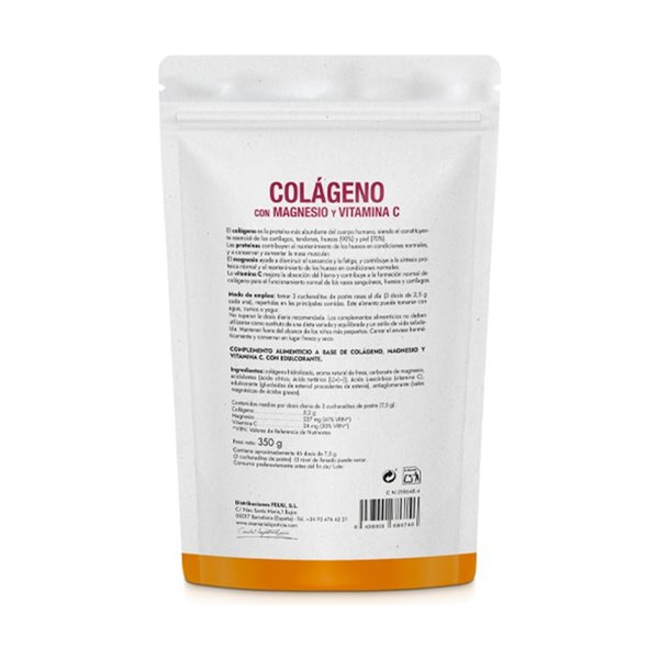 Collagen with magnesium + vitamin C (strawberry) 350g Ana Maria Lajusticia-trasera