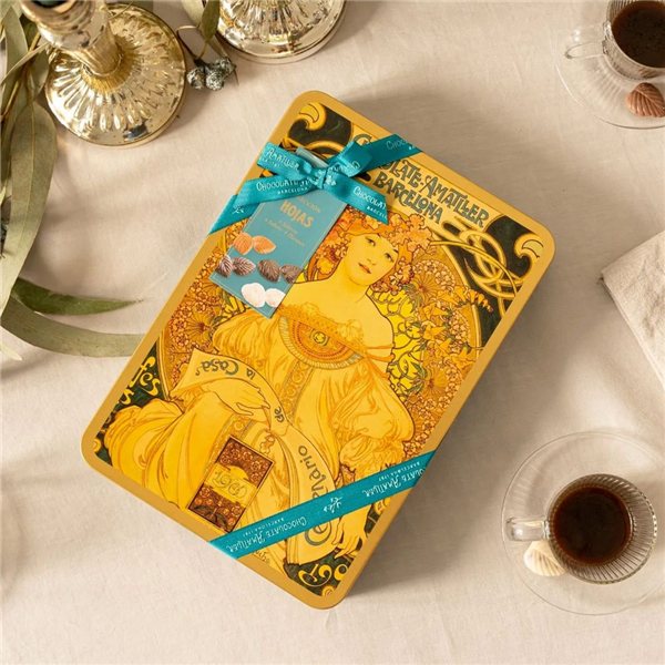 Colección Lata Surtida Centenario Hojas 4 sabores Amatller 240g-detalle