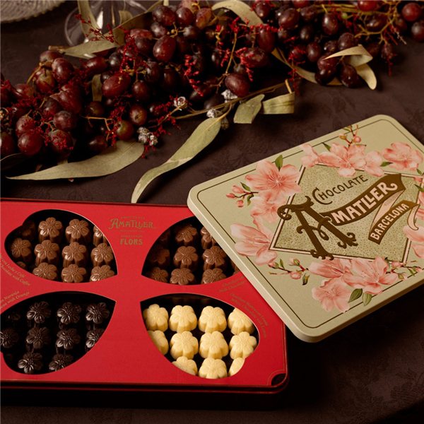 Colección Lata Surtida Flors 4 Sabores Amatller 288g-detalle