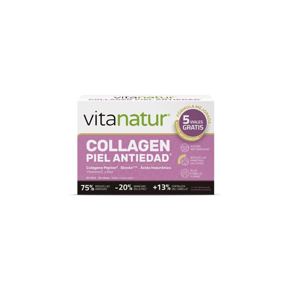 Collagen Piel antiedad 25+5 viales Vitanatur-detalle