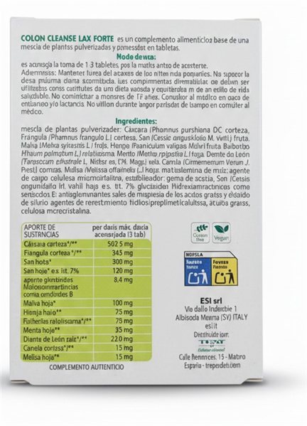COLON CLEANSE LAX FORTE 30 TABLETTEN.-detalle