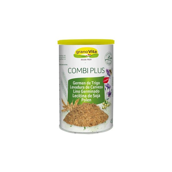 Combi Plus (Weizenkeime, Bierhefe, Leinsamenkeim, Sojalecithin, Pollen) 450g Granovita-lateral
