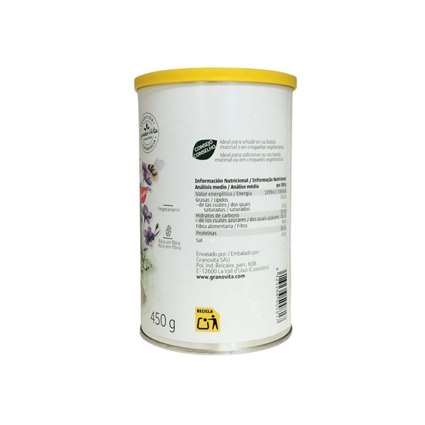 Combi Plus (Weizenkeime, Bierhefe, Leinsamenkeim, Sojalecithin, Pollen) 450g Granovita-trasera