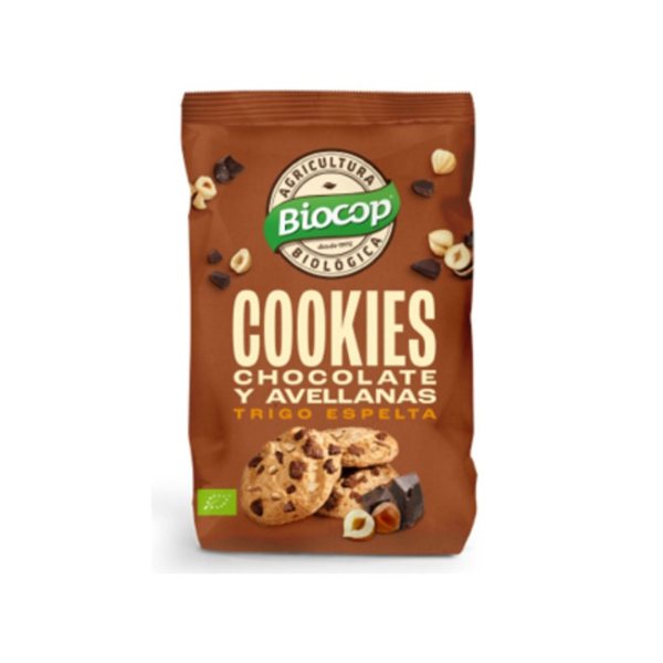 Cookies Épeautre chocolat noisettes Bio 200g Biocop-detalle