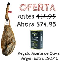Iberisches Bellota-Schinken 50% iberische Rasse Rivera + GESCHENK EXTRA VIRGEN OLIVENÖL 250ML