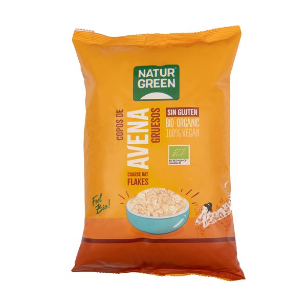 Organic 1kg Thick Oat Flakes NaturGreen-izquierda