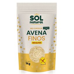 Gluten-free fine oat flakes BIO 1kg - Sol Natural