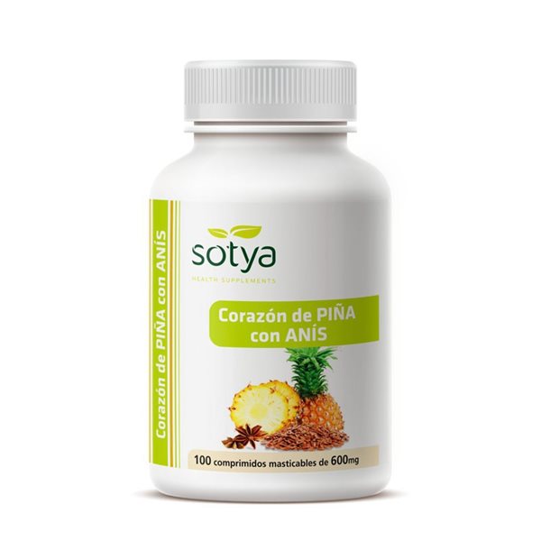 Kautable Ananas-Herz 600mg 100 Tabletten Sotya-lateral