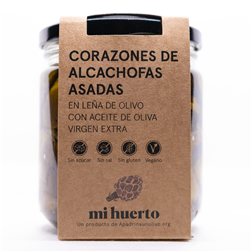 Corazones de alcachofa asada a la leña de olivo en AOVE (9 uds x 305 g) | Producto solidario