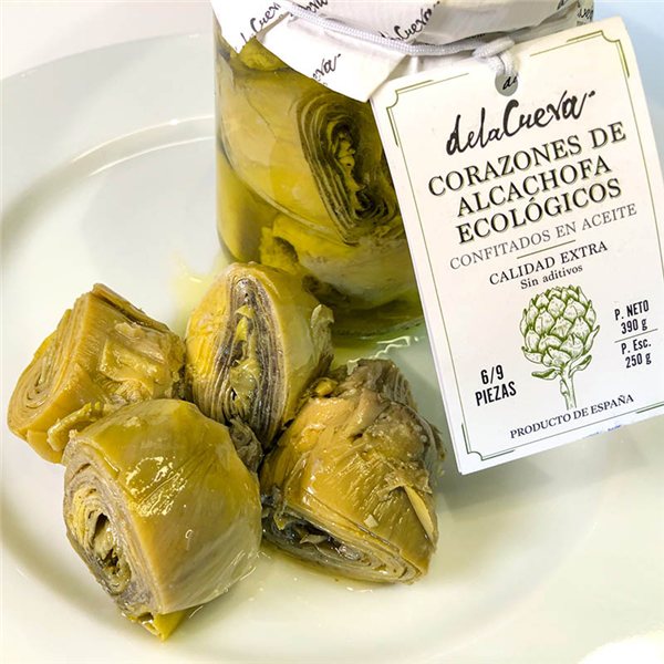 Organic Artichoke Hearts in Oil from De la Cueva-detalle
