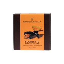 Sizilianische Orangenschalen mit Zartbitterschokolade überzogen 100g Fratelli Sicilia