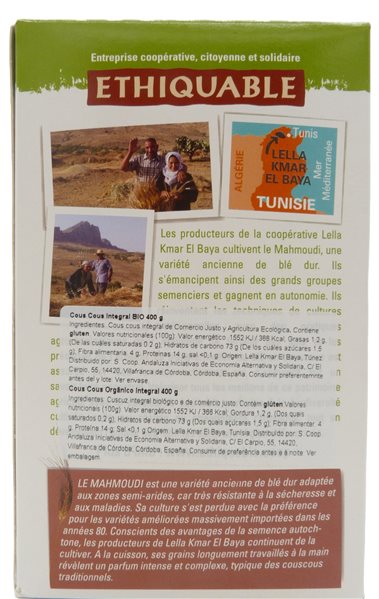 Organic Wheat Couscous 400 g-detalle