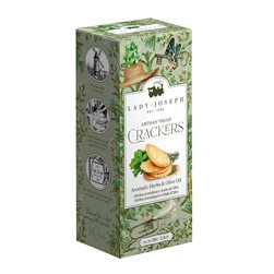 Artisanal vegan crackers with olive oil and aromatic herbs, Lady Joseph