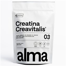 Creatina Monohidratada Creavitalis® ALMA 300 g | Creatina Creapure® Monohidrato en Polvo Premium 99,9% Pureza | Vegana, Sin Gluten ni Lactosa | 100 Dosis | Disolución Instantánea | Fabricada en Alemania