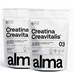 Creatine Monohydrate Creavitalis® ALMA 600 g | Creatine Creapure® Monohydrate Premium Powder 99.9% Purity | Vegan, Gluten-Free, and Lactose-Free | 200 Servings | Instant Dissolution | Made in Germany