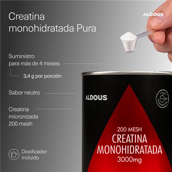 Creatine Monohydrate Powder 500g - Pre-Workout Creatine Monohydrate GYM - +160 Days - 200 Mesh-detalle