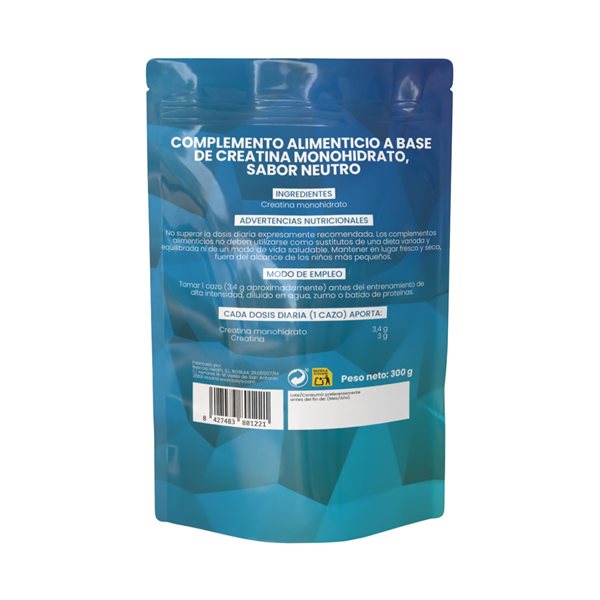 Créatine monohydrate 100% 300g Sotya-detalle