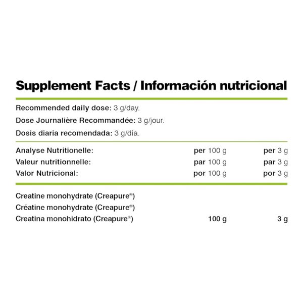 Creatine 100% Creapure 400 Gr-detalle