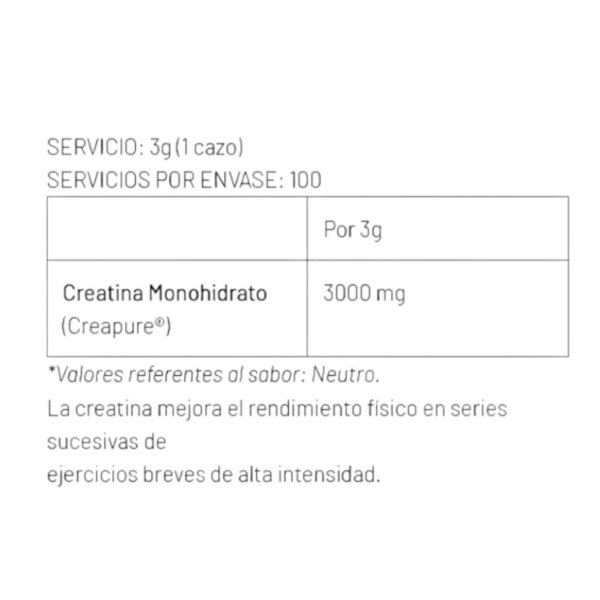 Créatine Creapure 300 Gr-detalle